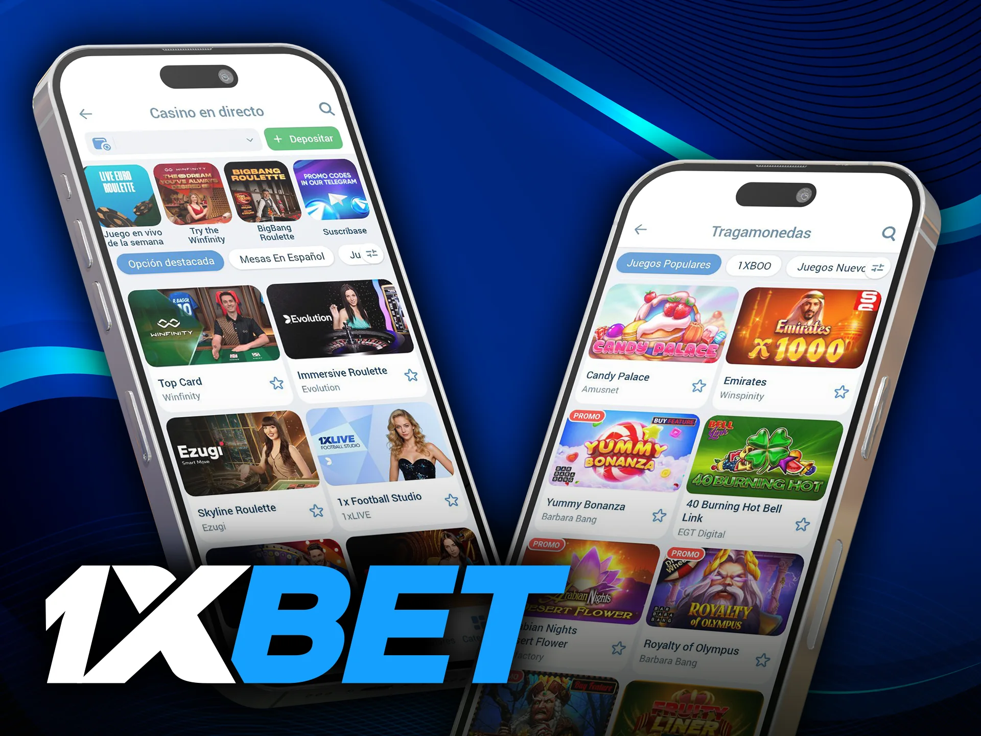 Jugar a juegos de casino en la aplicación 1xbet es más cómodo y fácil.