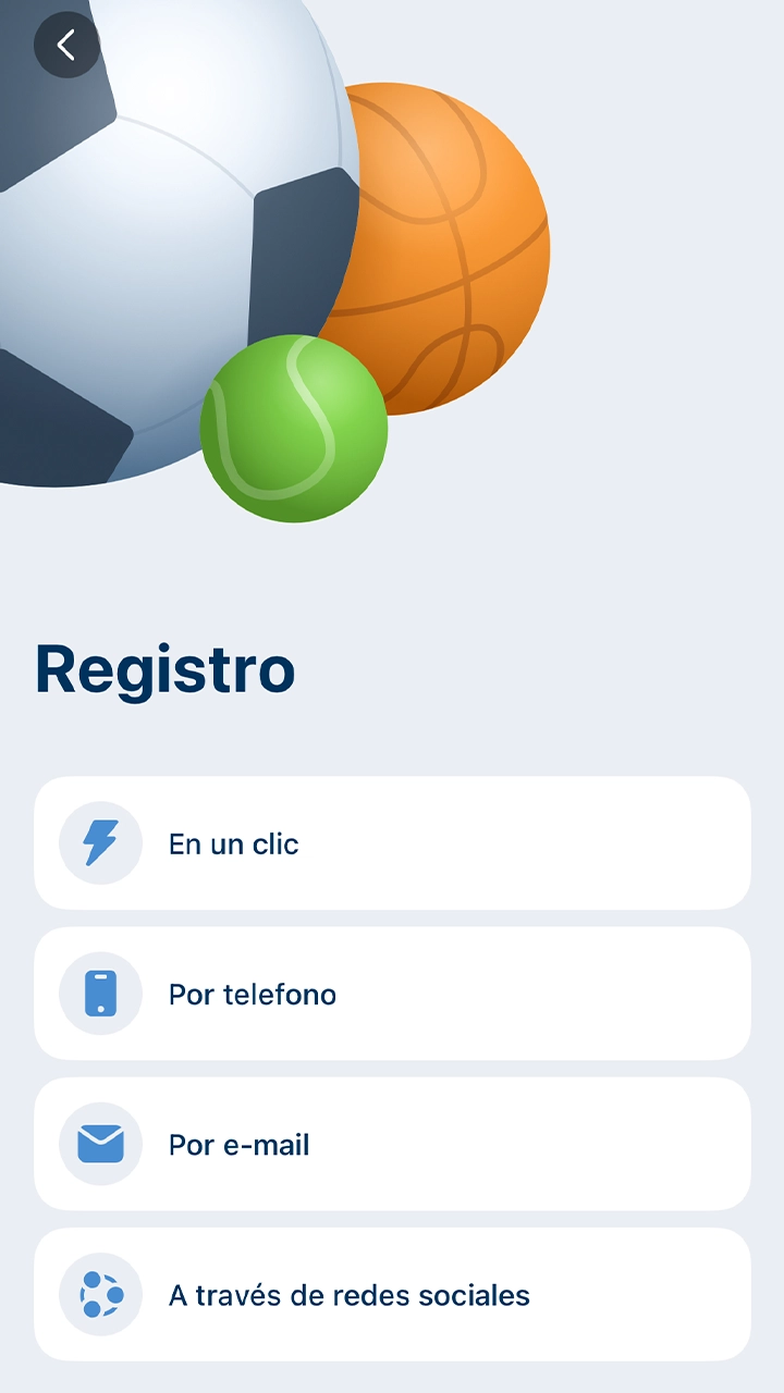 Descarga la app 1xbet para iOS, regístrate y consigue bonos.