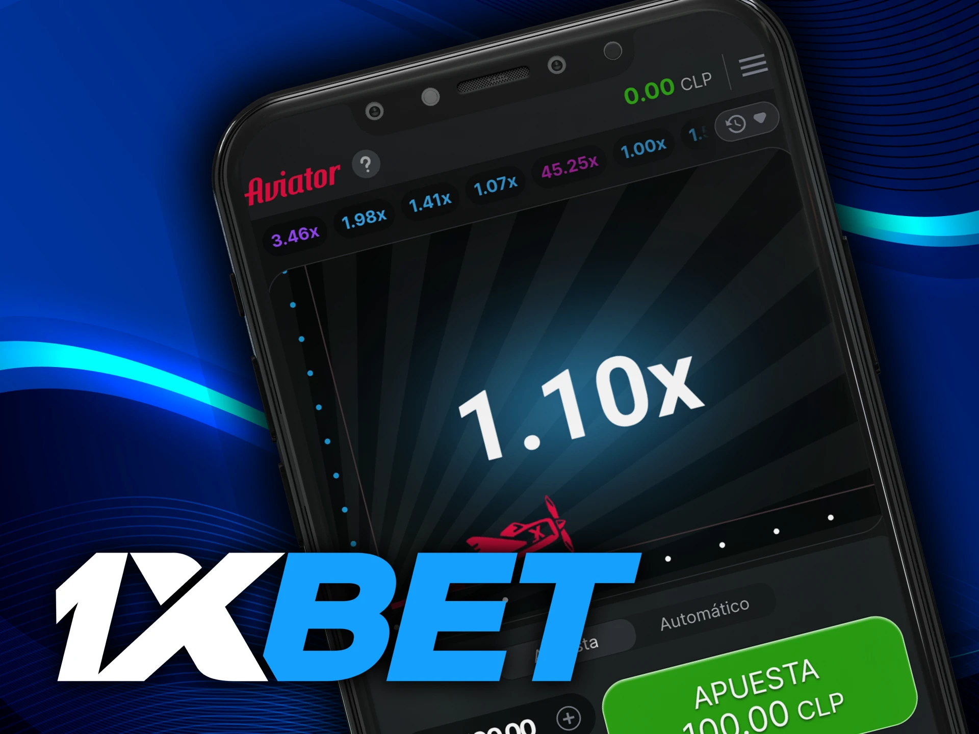 Utilice la aplicación 1xbet en su teléfono inteligente para jugar Aviator.