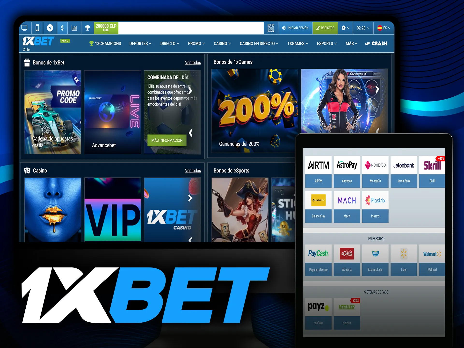 Lea las instrucciones de 1xbet sobre cómo obtener bonos únicos en Chile.