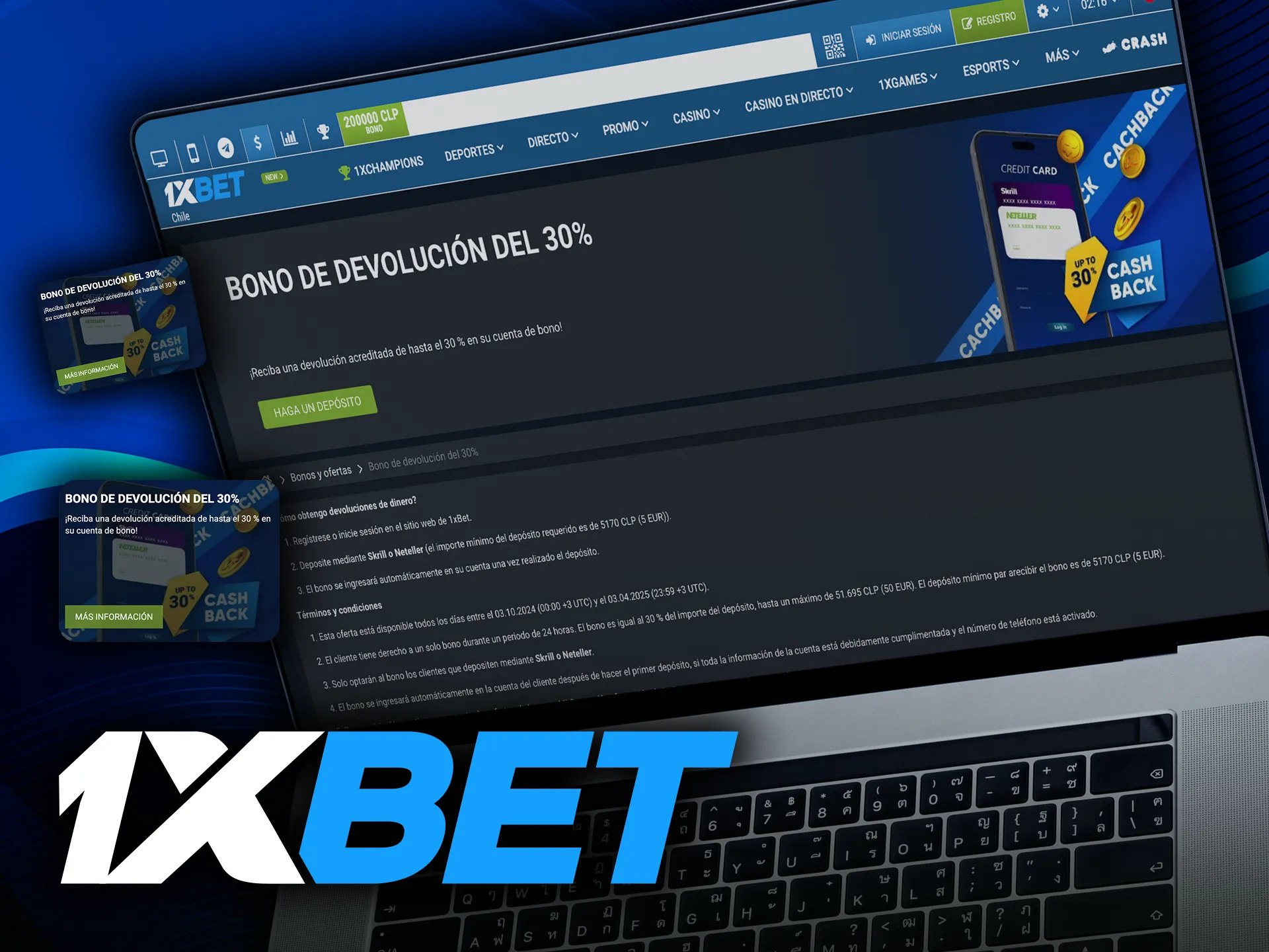 1xbet ha preparado bonos especiales para que los usuarios de Chile puedan aprovecharlos.