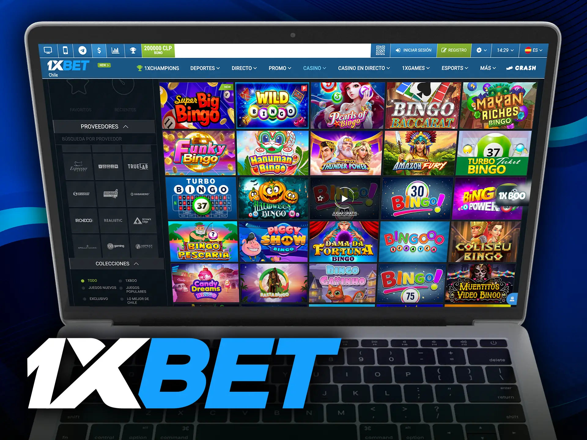 Para empezar a jugar al bingo sólo tiene que registrarse en la plataforma 1xbet.