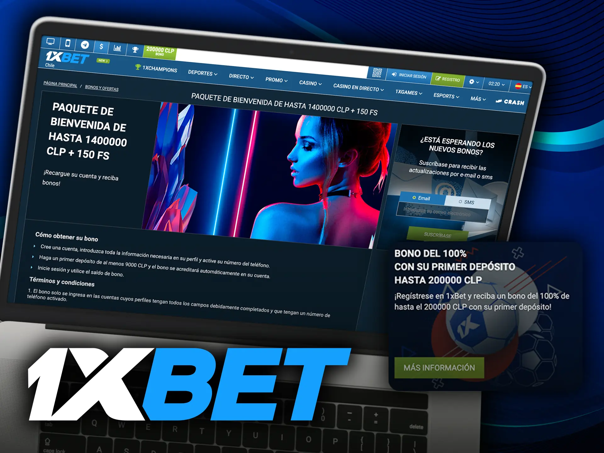 Consigue bonos por jugar en 1xbet.