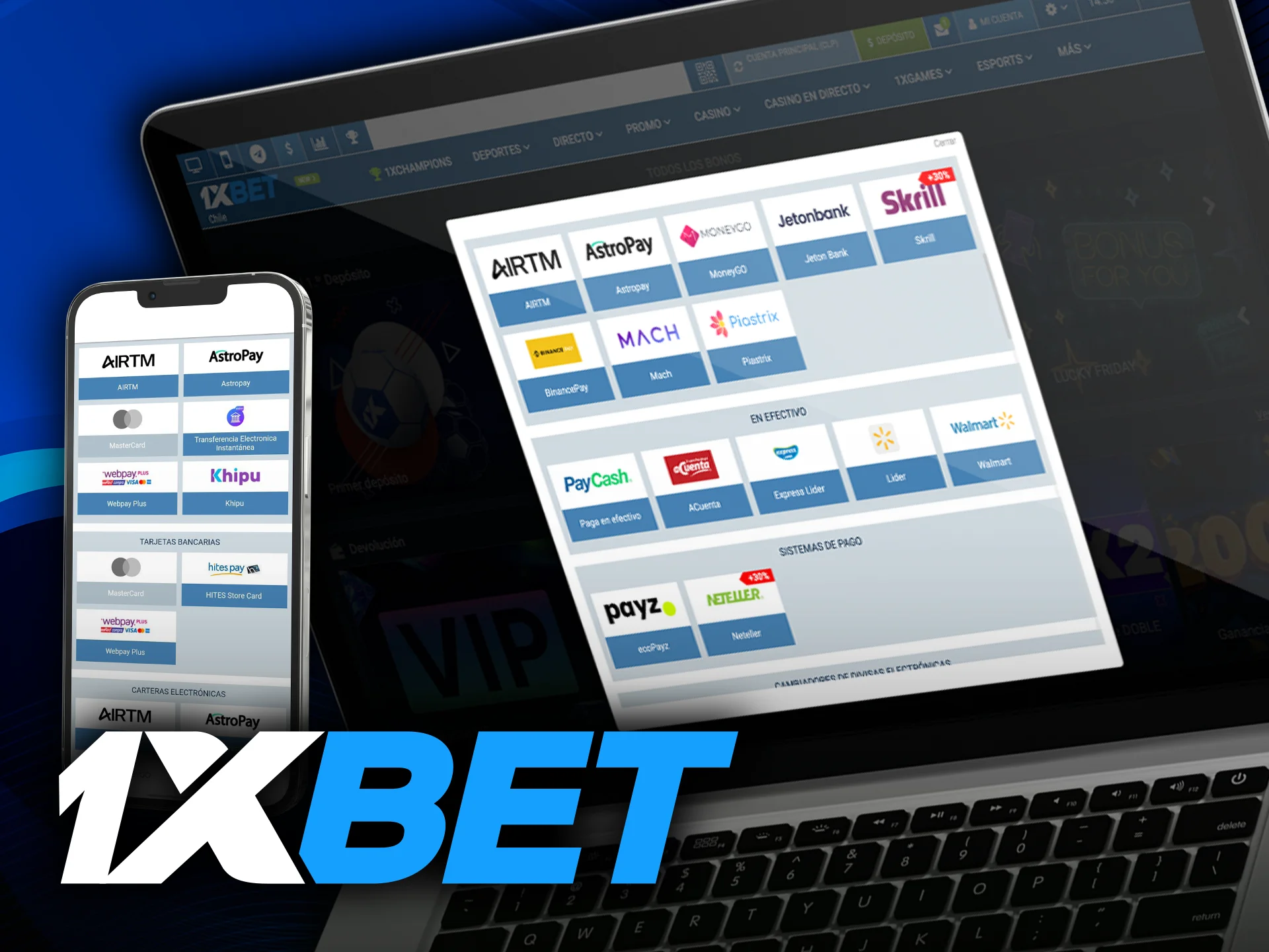 1xbet permite a los usuarios realizar depósitos de la forma que más les convenga.