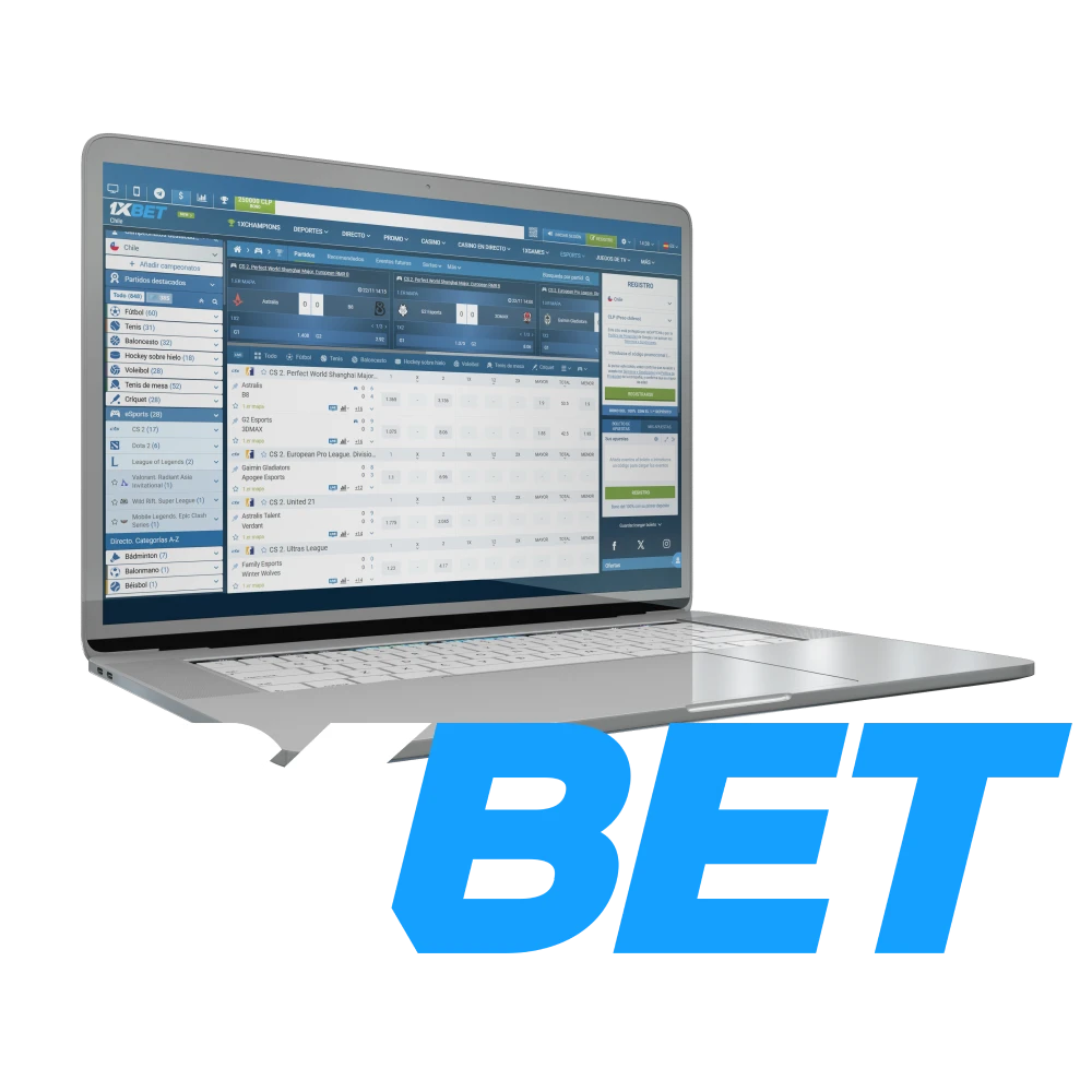 Para apostar en 1xbet, elija deportes electrónicos.