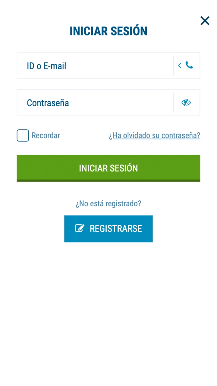 Para empezar a jugar, debe acceder a su cuenta en el sitio web de 1xbet.