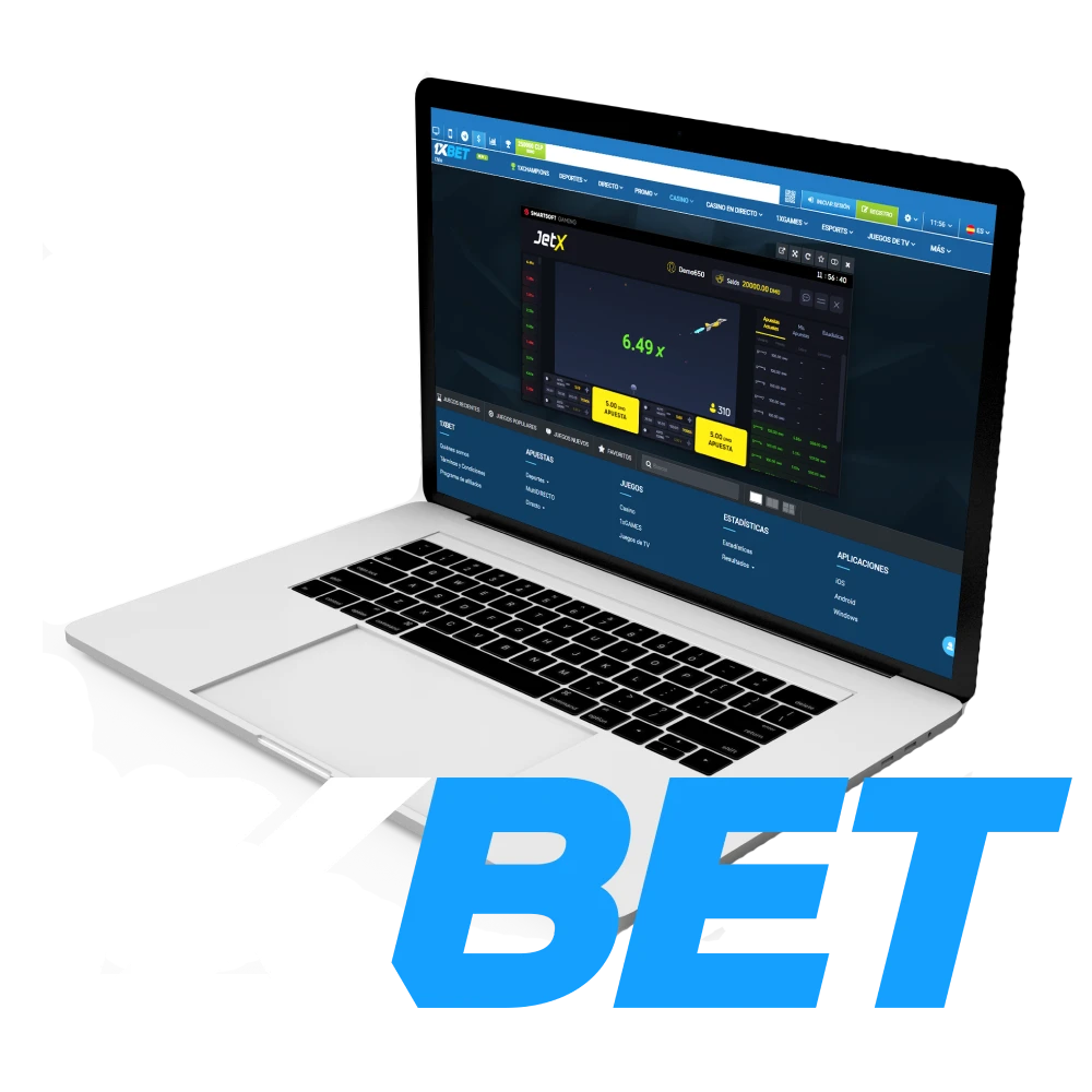 Para juegos en 1xbet, elija JetX.