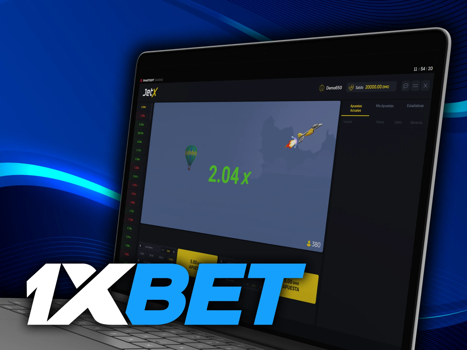 Estudie las características del juego JetX de 1xbet.