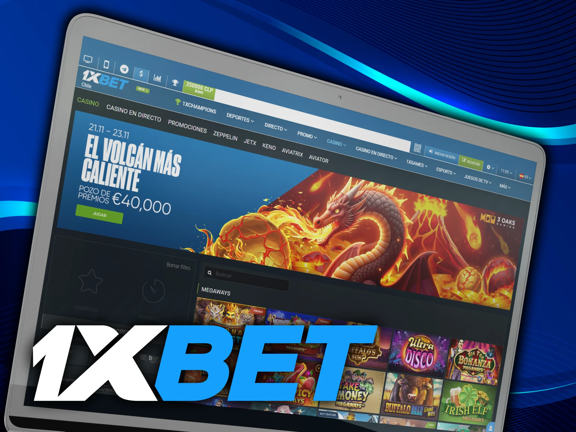 Juega Megaways en 1xbet.