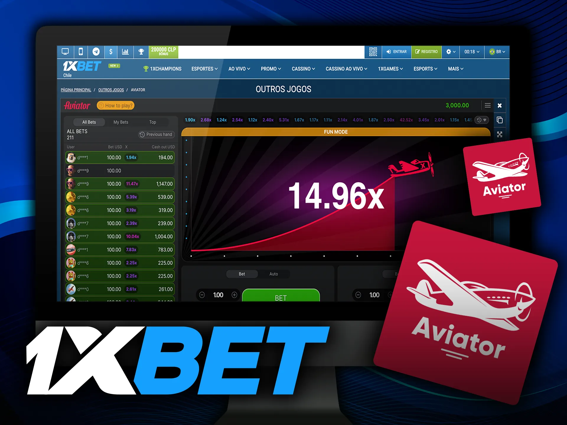 Aviator es uno de los juegos más populares del sitio web de 1xbet.