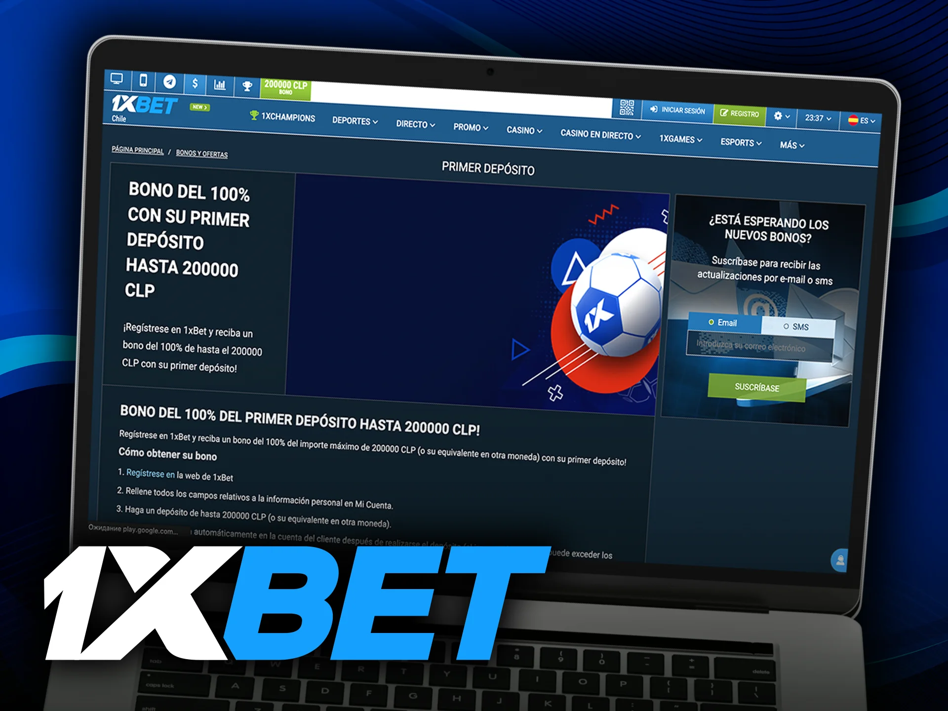 Consigue bonos de bienvenida en 1xbet tras registrarte y realizar tu primer depósito.