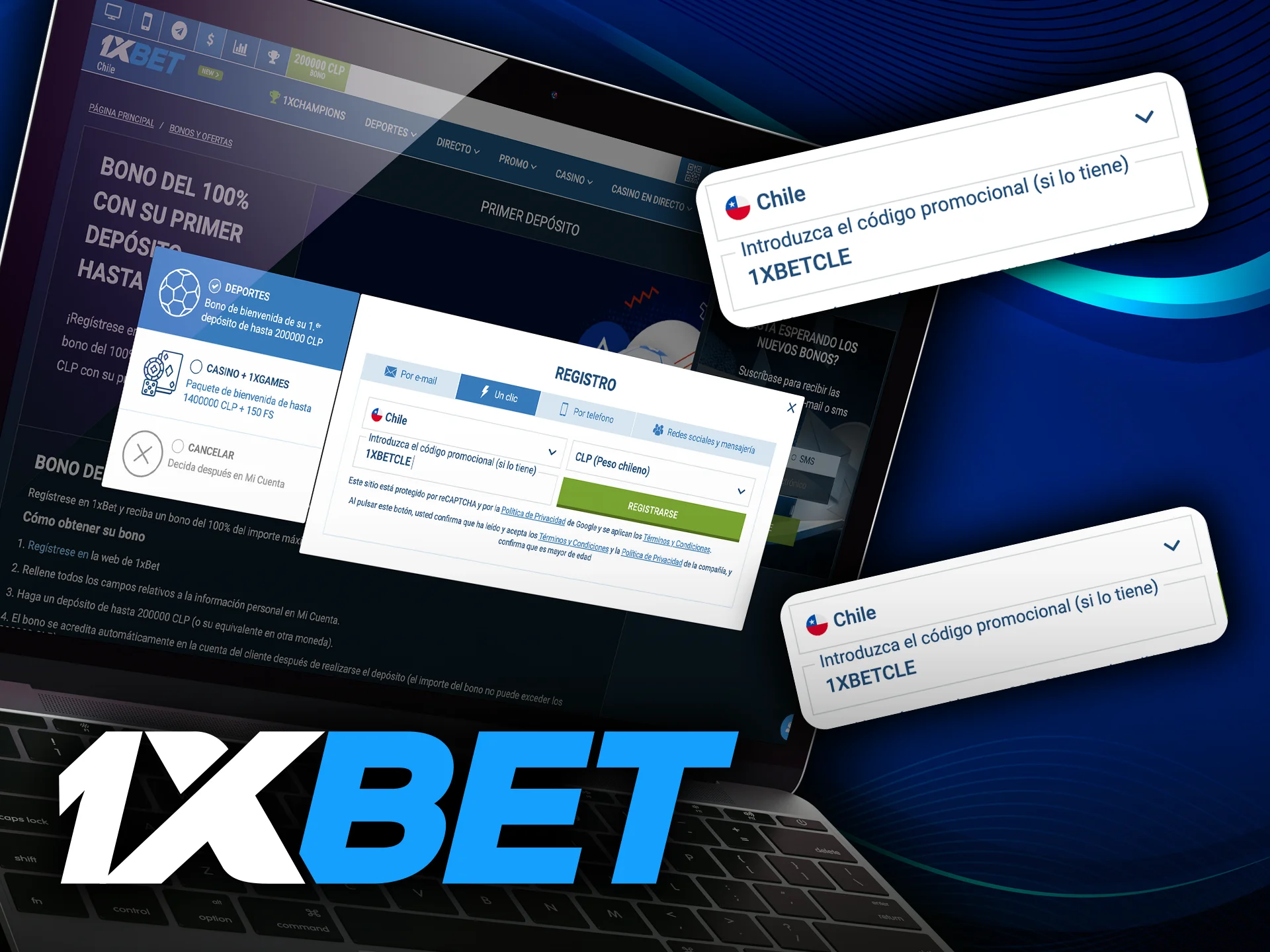 1xbet ha creado un código promocional único para que los usuarios chilenos reciban bonos extra.