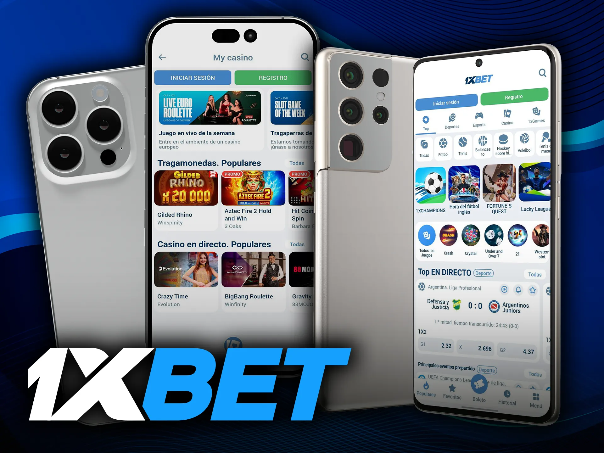 Descargue la aplicación 1xbet y disfrute de juegos de casino y apuestas.