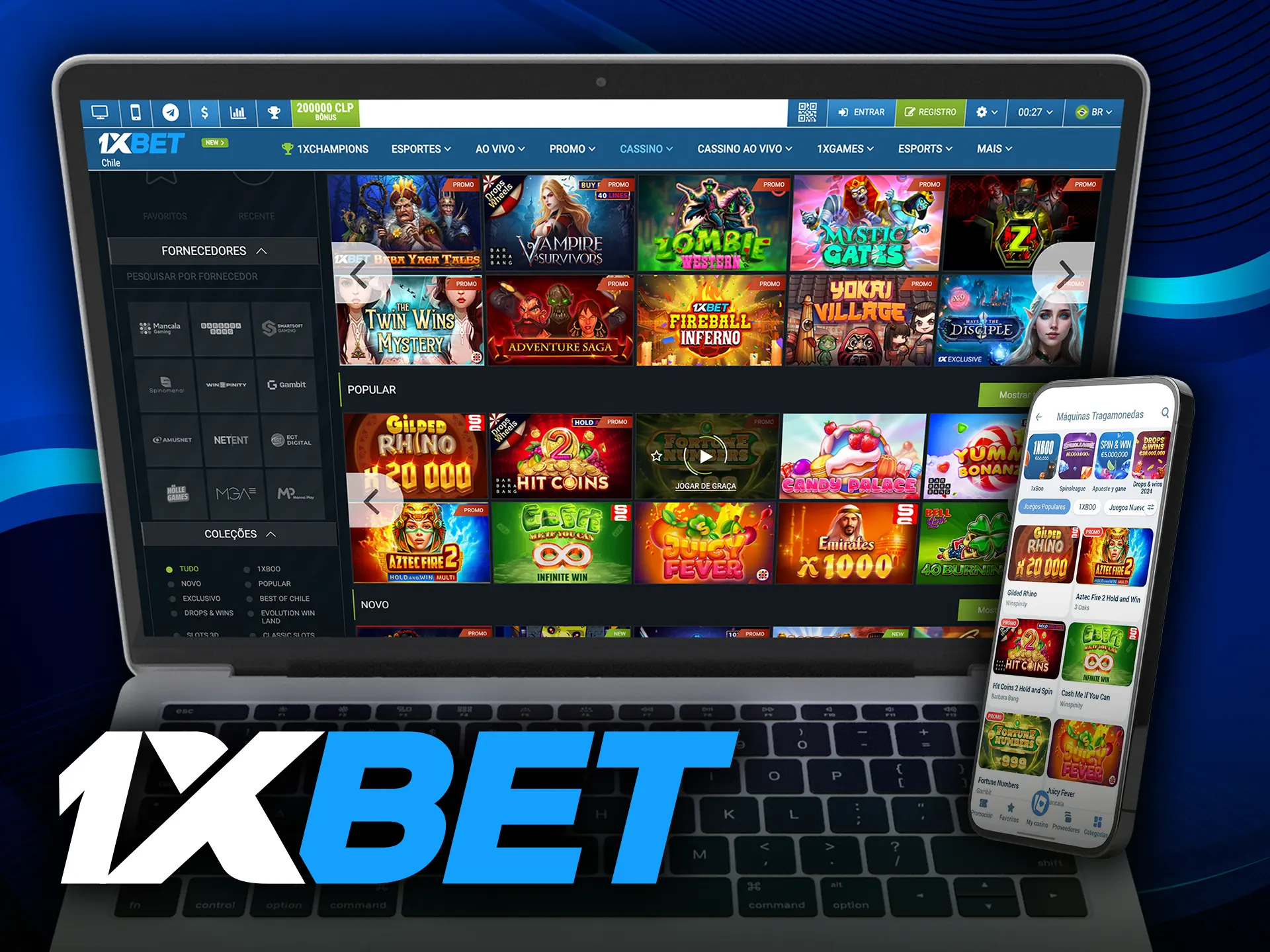 Juegue a las tragaperras en 1xbet y aumente sus posibilidades de ganar el bote.