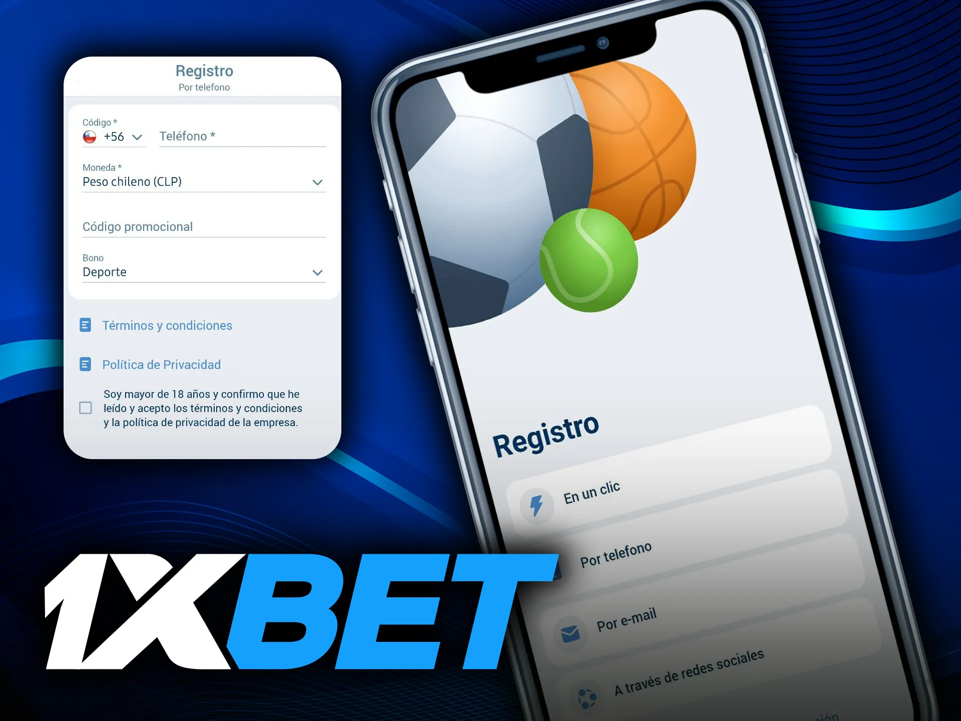 Registrarse en la aplicación 1xbet lleva unos minutos.