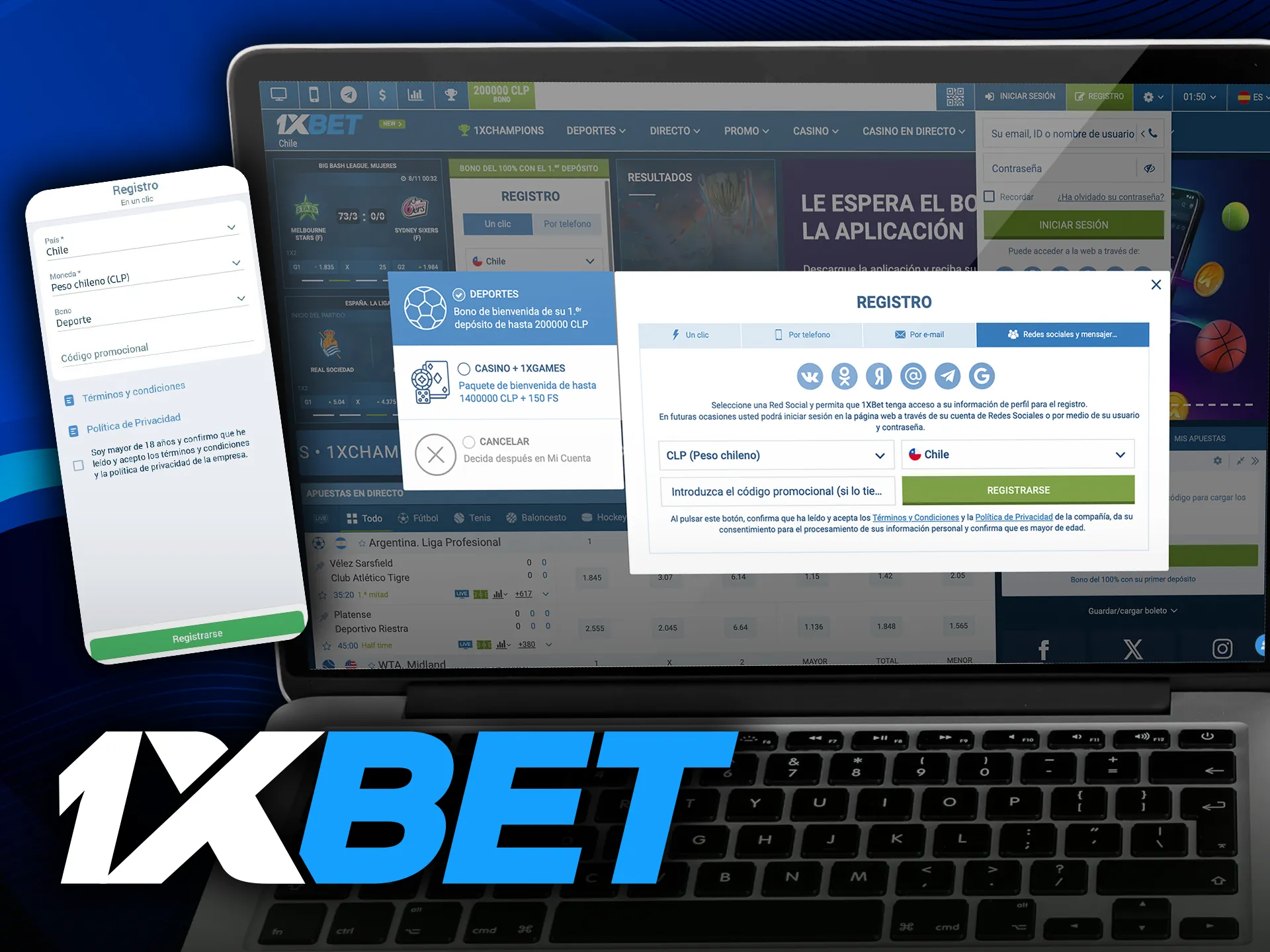 Para ser usuario del sitio web 1xbet en Chile es necesario cumplir con los requisitos.