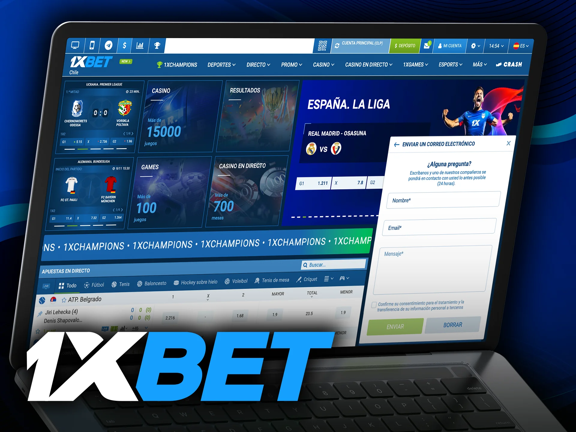 Utilice el correo electrónico 1xbet para ponerse en contacto con nuestros gerentes.