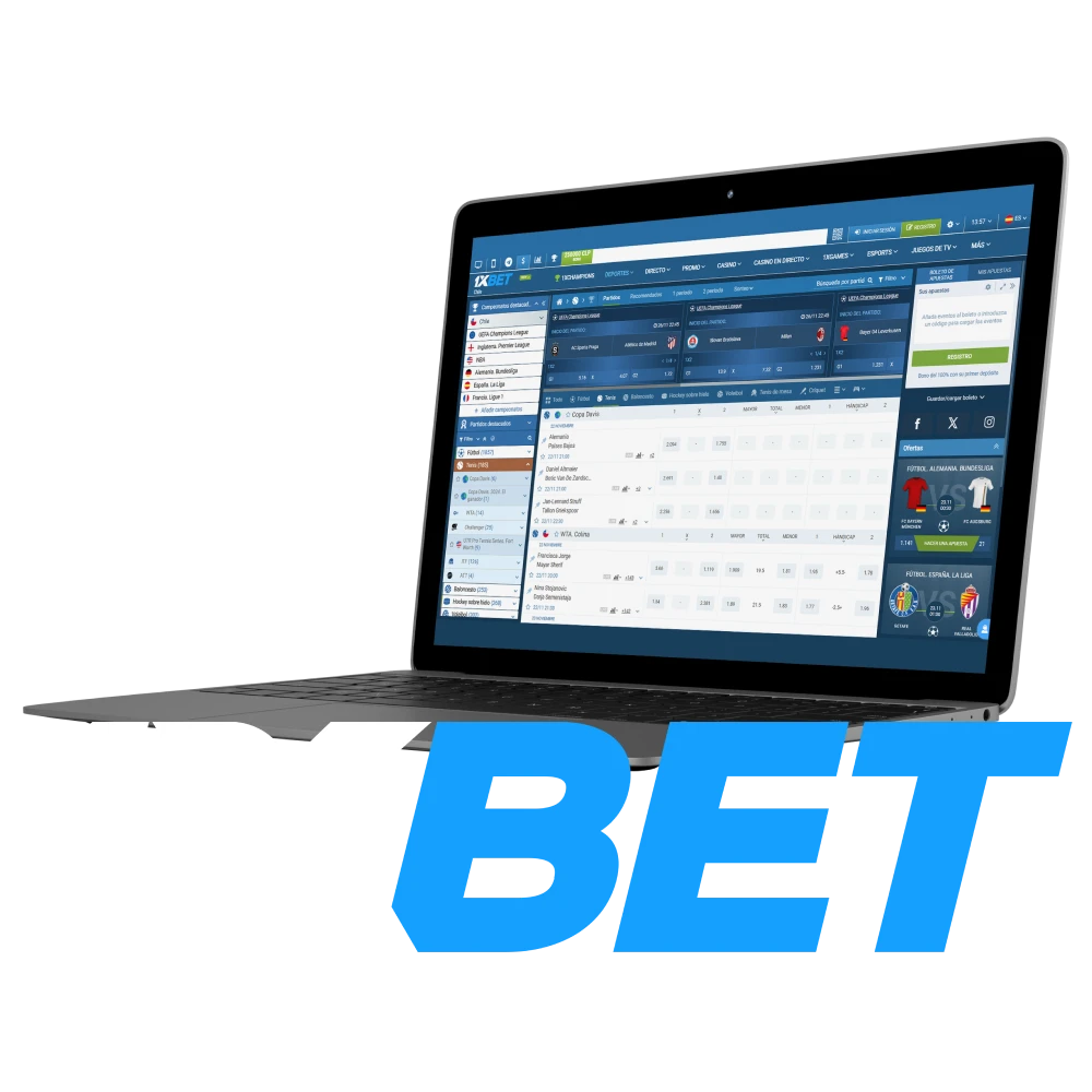 Para apuestas de tenis, elija 1xbet.