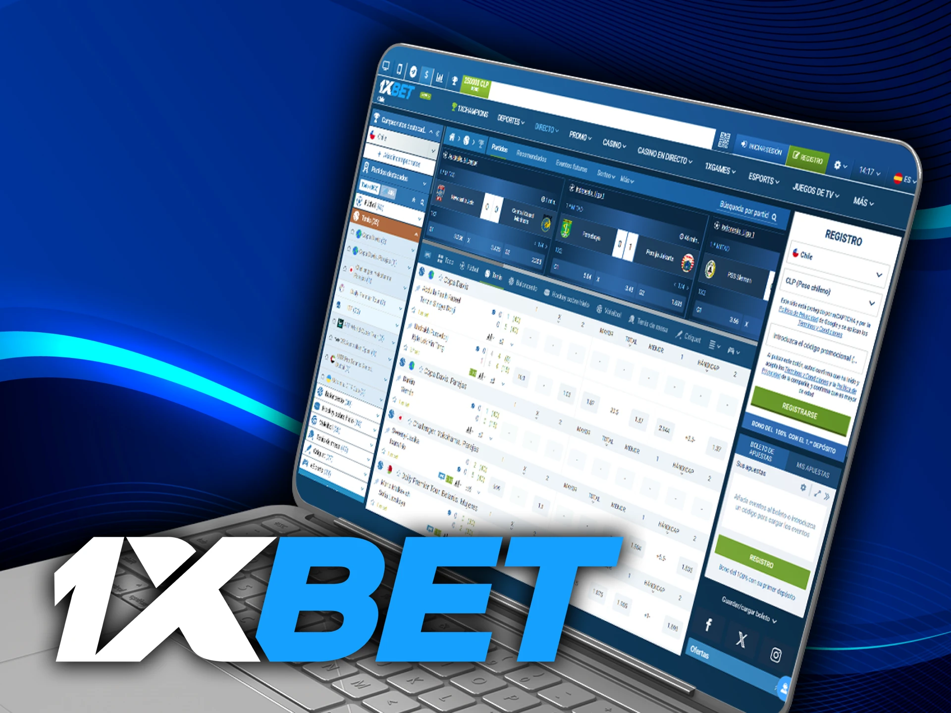 Haga apuestas de tenis en vivo en 1xbet.