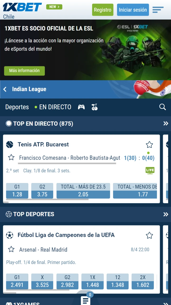 Prueba a utilizar 1xbet app para juegos de casino y apuestas deportivas.