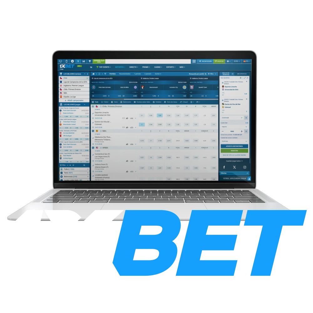 Descubra las opciones de apuestas deportivas que puede utilizar en 1xBet en Chile.