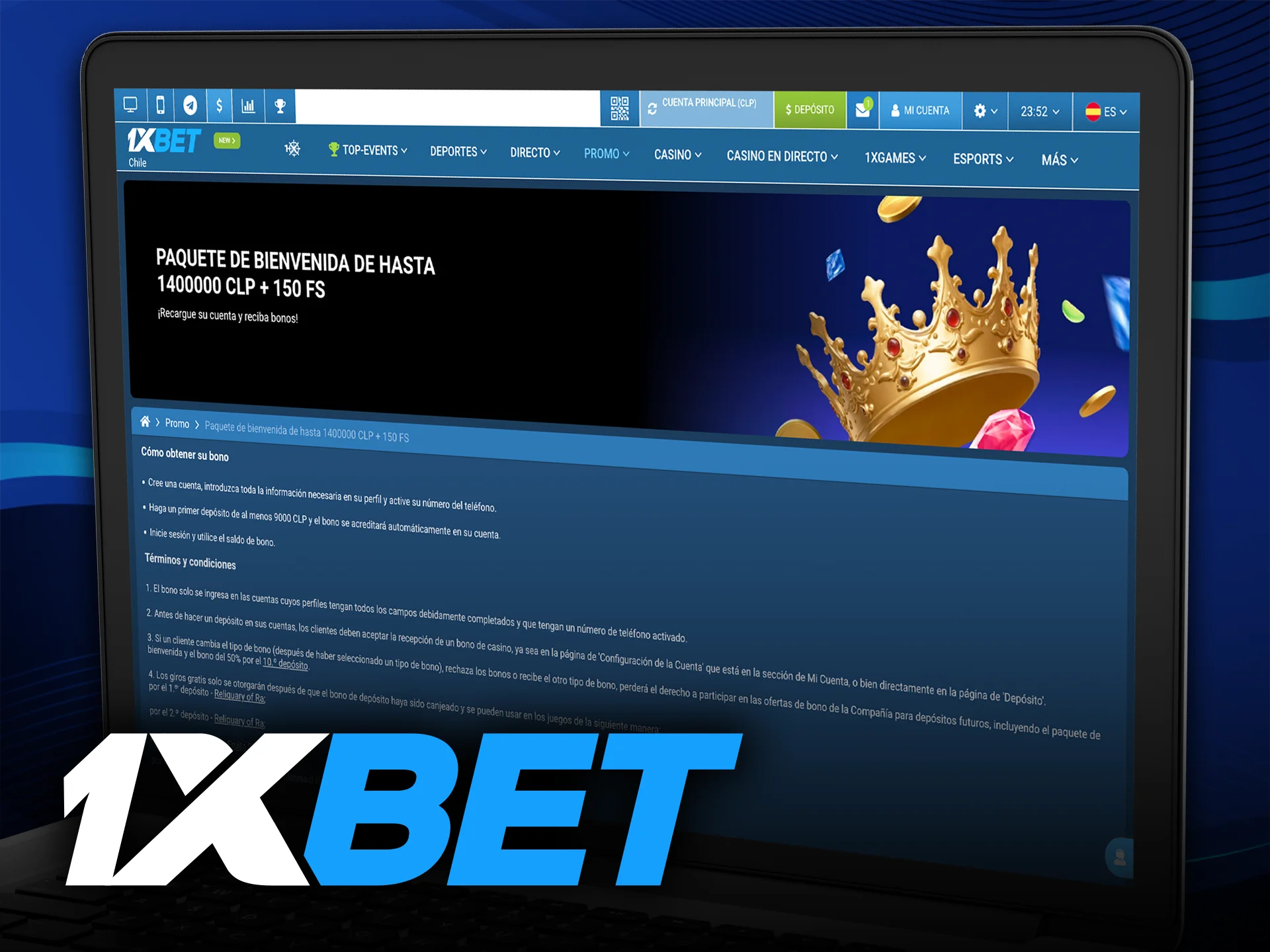 Disfruta del paquete de bienvenida para casino en 1xbet y empieza a jugar.