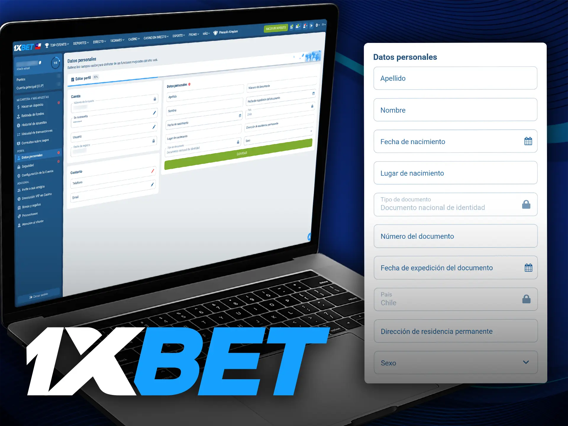 Verifique su cuenta 1xBet para garantizar la seguridad de la información y los pagos.